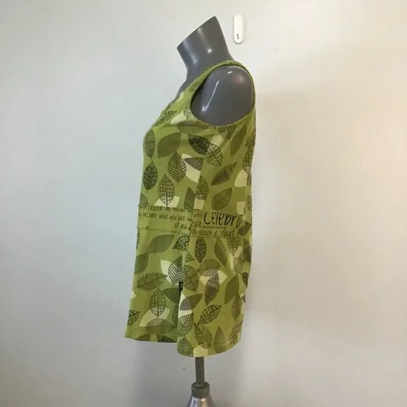 Leopards & Roses Hand-Crafted Tank Top Size S - Picture 5 of 10